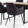 Mesas De Comedor|Conjuntos De Comedor>JYSK AABENRAA + PURHUSMesa AABENRAA L120 roble cálido + 4 sillas PURHUS gris/negro