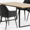 Mesas De Comedor|Conjuntos De Comedor>JYSK AABENRAA + PURHUSMesa AABENRAA L160 roble cálido + 4 sillas PURHUS gris/negro