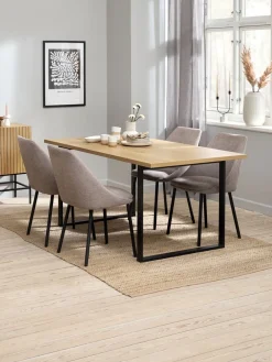 Mesas De Comedor>JYSK AABENRAAMesa de comedor AABENRAA 90x160 color roble cálido/negro