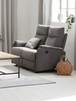 2 Plazas|3 Plazas>JYSK ABILDSKOVSofá ABILDSKOV reclinable polipiel Gris