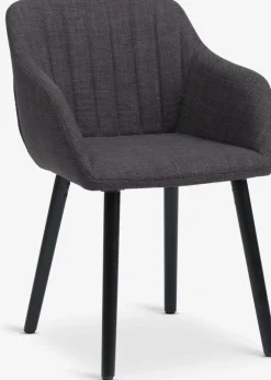 Sillas De Comedor>JYSK ADSLEVSilla de comedor ADSLEV tela /negro Gris antracita