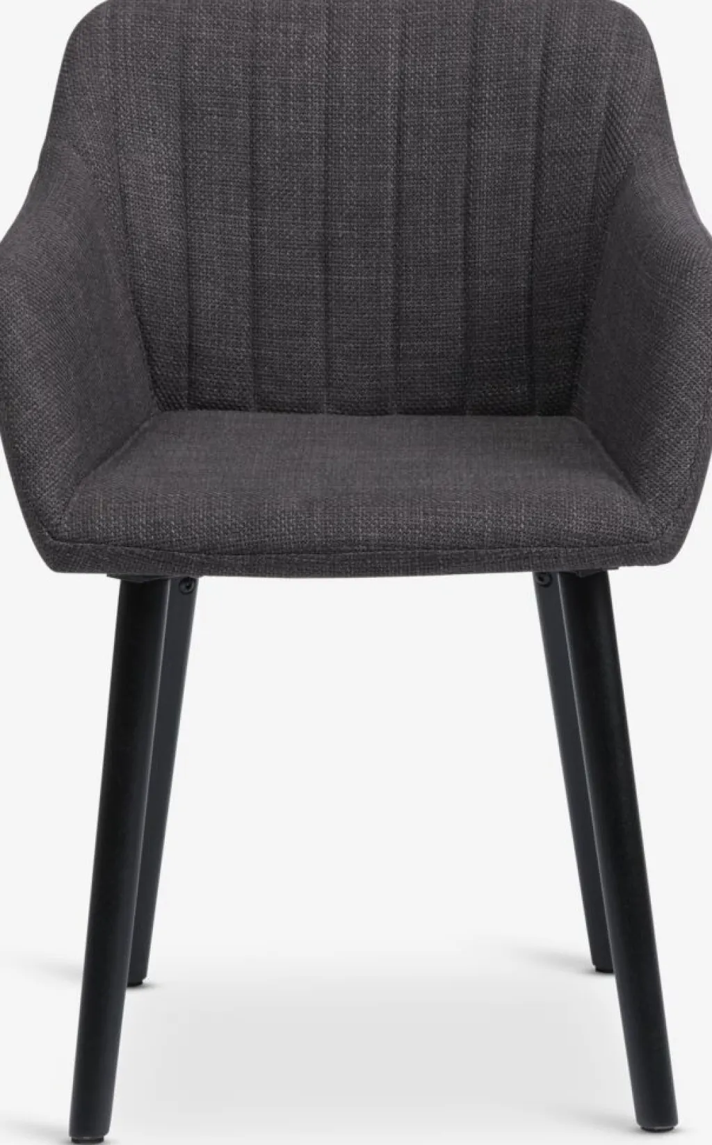 Sillas De Comedor>JYSK ADSLEVSilla de comedor ADSLEV tela /negro Gris antracita