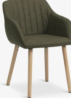Sillas De Comedor>JYSK ADSLEVSilla de comedor ADSLEV tela /roble natural Verde oliva