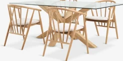 Mesas De Comedor|Conjuntos De Comedor>JYSK AGERBY + LYKSBORGMesa AGERBY L190 roble natural + 4 sillas LYKSBORG roble