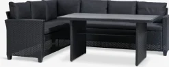Conjuntos Mesa Y Sillas De Jardín|Muebles De Jardín>JYSK AGERMOSEConjunto muebles jardín AGERMOSE 6 plazas Negro