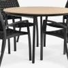 Conjuntos Mesa Y Sillas De Jardín>JUTLANDIA AKTIVEN + GLOMFJORDMesa AKTIVEN L118/168 natural + 4 sillas GLOMFJORD