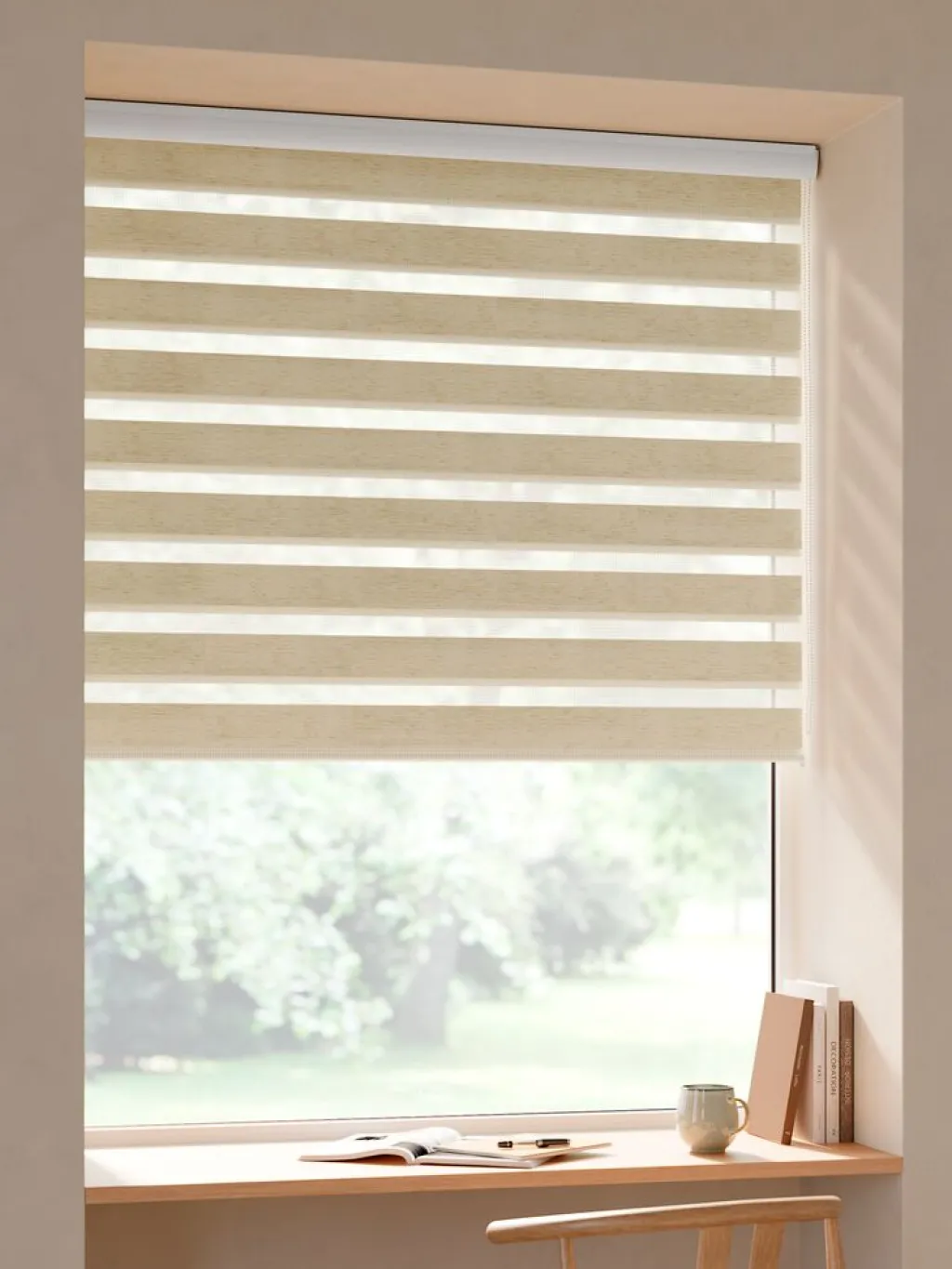 Estores Dobles>JYSK ALSTENEstor doble con cajón ALSTEN 80x250cm Natural