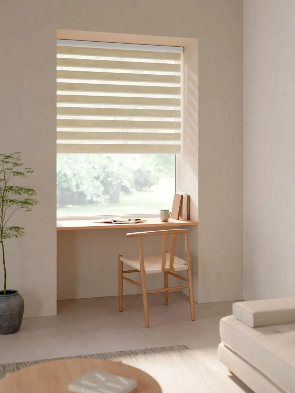 Estores Dobles>JYSK ALSTENEstor doble con cajón ALSTEN 80x250cm Natural