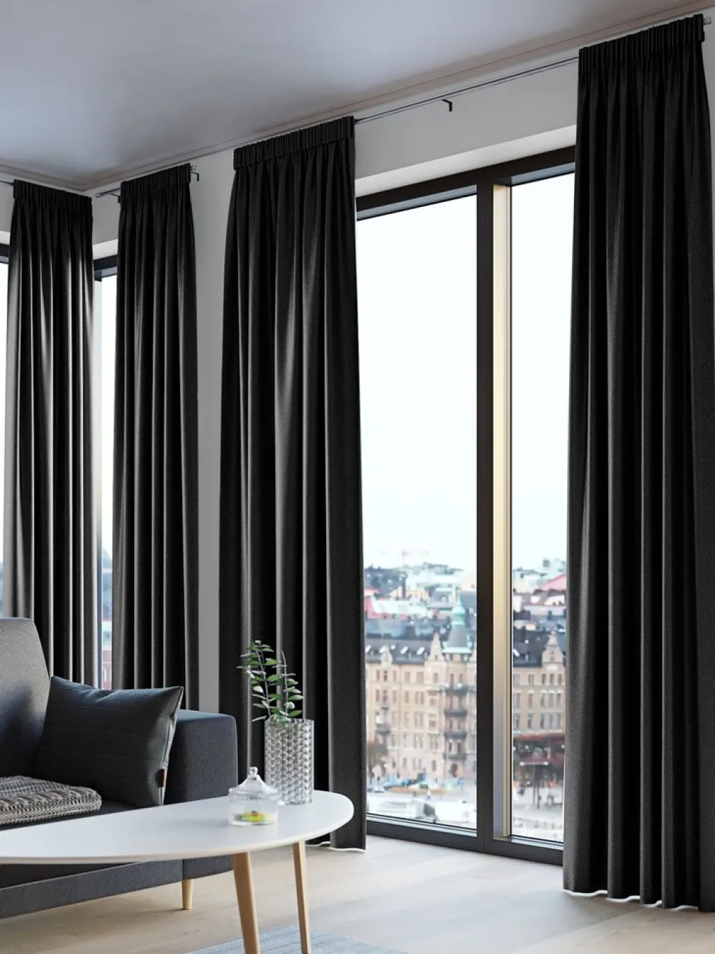 Cortinas Opacas>JYSK AMUNGENCortina semiopaca AMUNGEN 1x140x300 Negro