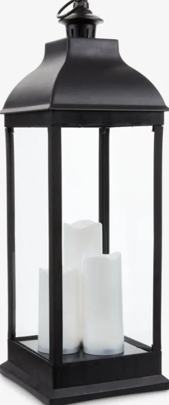 Iluminación Exterior>JYSK ANKAFarol ANKA A24xL24xA70cm con LED negro