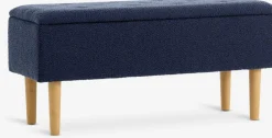 Bancos|Bancos>JYSK BADSTEDBanco BADSTED con almacenaje tela Azul oscuro