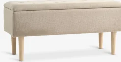 Bancos|Bancos>JYSK BADSTEDBanco BADSTED con almacenaje tela beis/color roble Beige