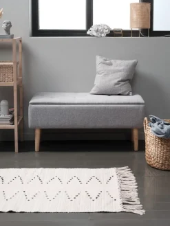 Bancos|Bancos>JYSK BADSTEDBanco BADSTED con almacenaje tela /color roble Gris claro
