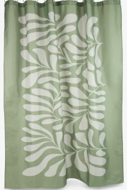Cortinas De Baño>JYSK BAGGETORPPLUSCortina de ducha BAGGETORP 180x200 verde oliva