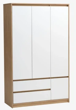 Armarios|Todos Los Armarios>JYSK BILLUNDArmario BILLUND 119x193 blanco/color roble natural Blanco+Roble natural