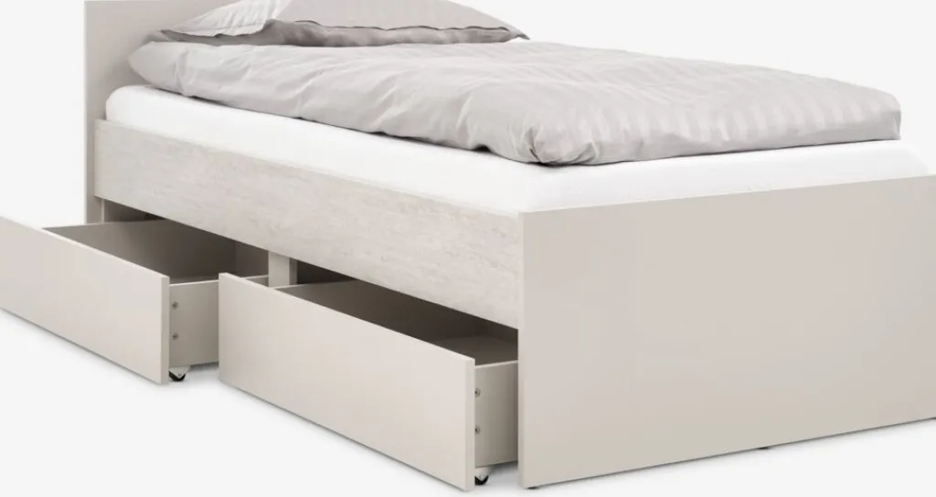 Camas Para Niños|90 X 200 Cm>JYSK BILLUNDCama con almacenaje BILLUND 90x200 travertino/beis