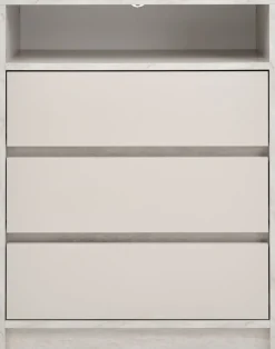 Cómodas|Cómodas>JYSK BILLUNDCómoda BILLUND 3 cajones color travertino/beis Travertino+Beige