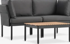 Conjuntos Mesa Y Sillas De Jardín|Muebles De Jardín>JYSK BJORLIConjunto jardín modular BJORLI 2 plazas negro