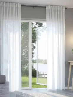 Gasa>JYSK BOLMENCortina BOLMEN 1x140x300 ondulada blanco crudo Blanco roto