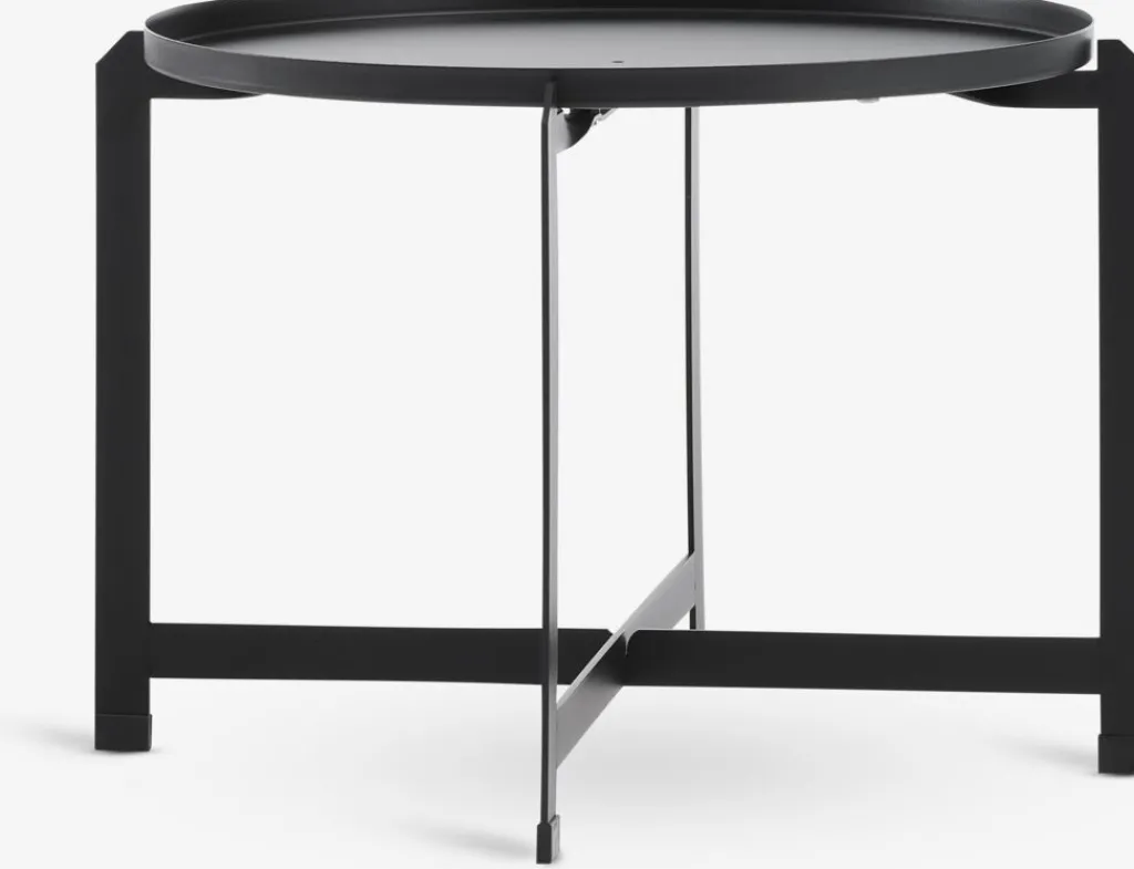Mesas De Jardín|Muebles De Jardín>JYSK BORREMesa auxiliar BORRE Ø50xA40 Negro