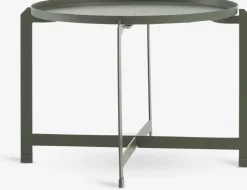 Mesas De Jardín|Muebles De Jardín>JYSK BORREMesa auxiliar BORRE Ø50xA40 Verde oliva