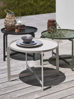 Mesas De Jardín|Muebles De Jardín>JYSK BORREMesa auxiliar BORRE Ø50xA40 Verde oliva