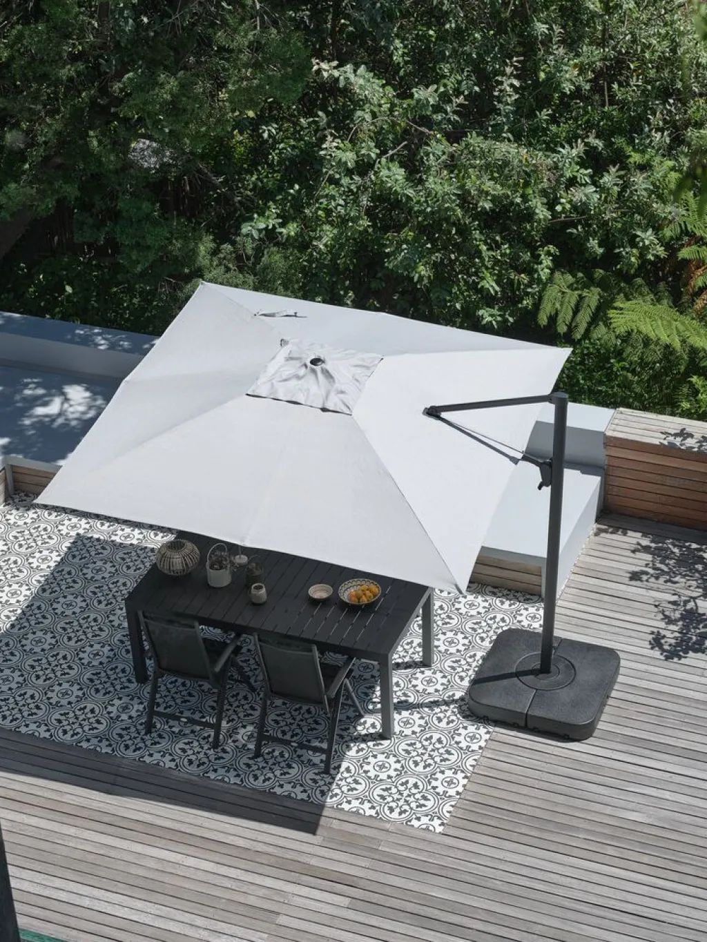 Sombrillas>JUTLANDIA BUBERGSombrilla colgante BUBERG A300xL300 gris claro