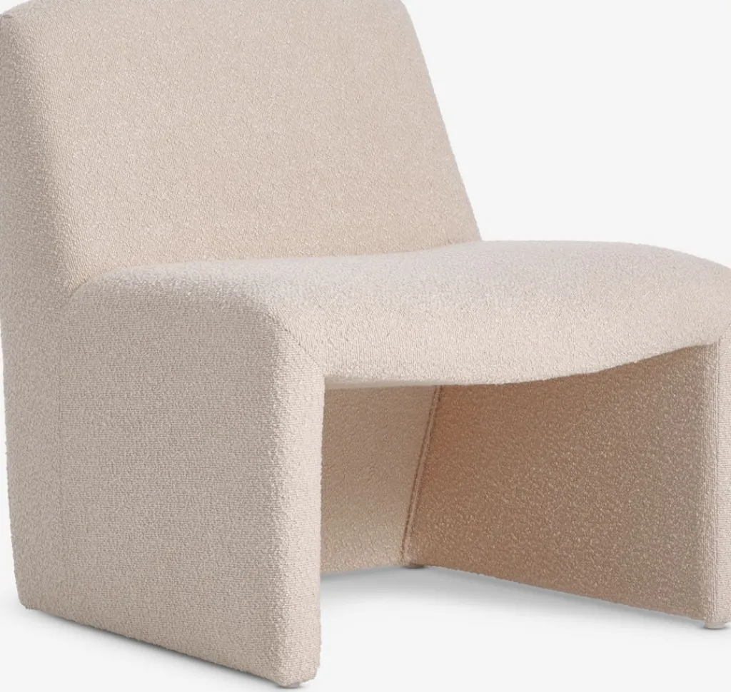 Sillones>JYSK BULLERUPSillón BULLERUP tela de felpa blanco crudo