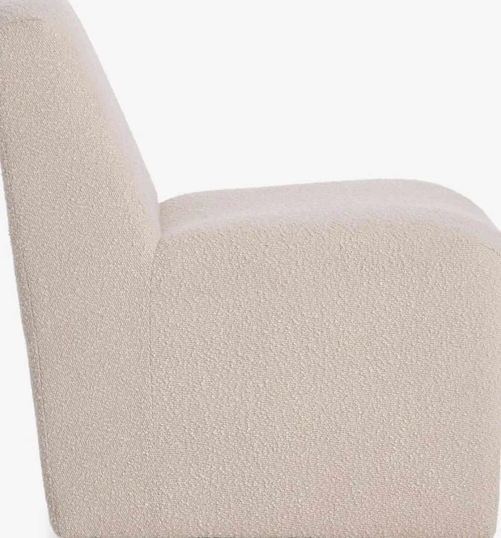Sillones>JYSK BULLERUPSillón BULLERUP tela de felpa blanco crudo