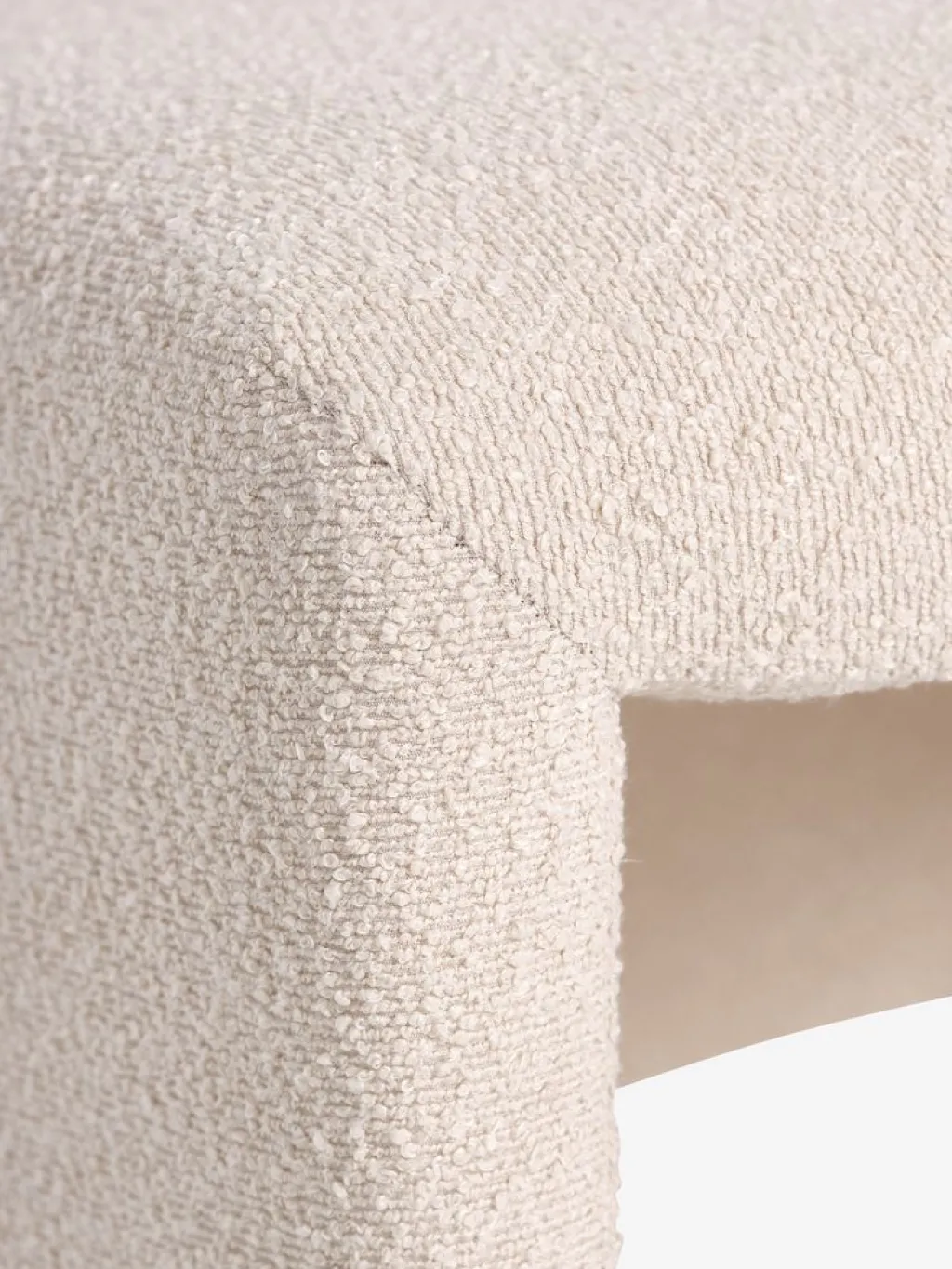 Sillones>JYSK BULLERUPSillón BULLERUP tela de felpa blanco crudo