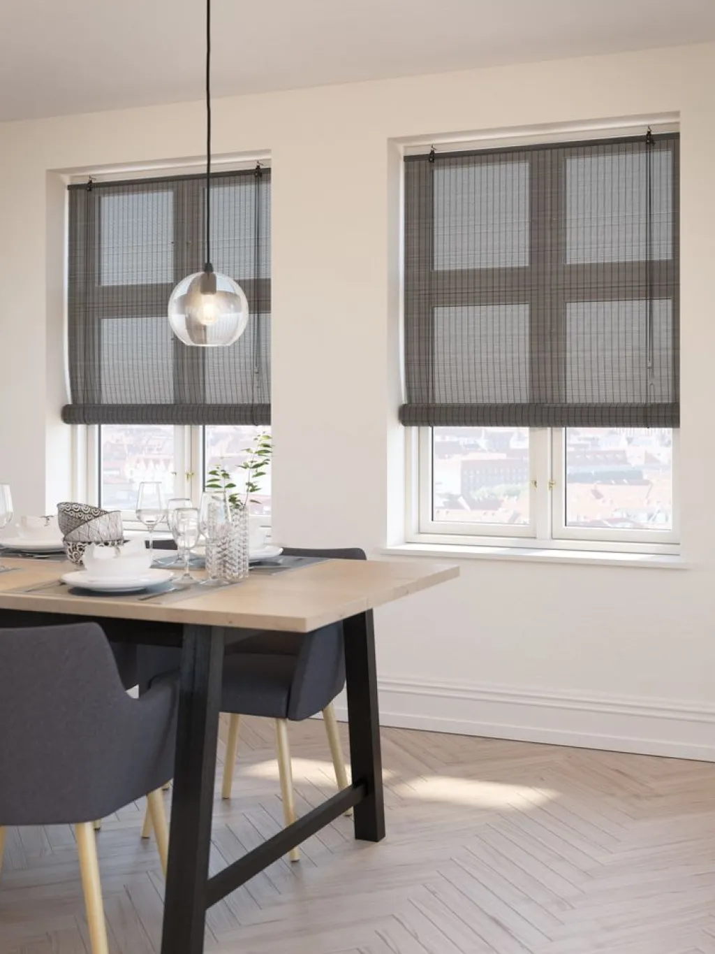 Estores De Bambú>JYSK BYREEstor enrollable bambú BYRE 80x160 Gris