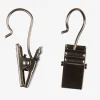 Ganchos, Anillas Y Soportes De Cortinas>JYSK Clip metal negro mate 10 unidades