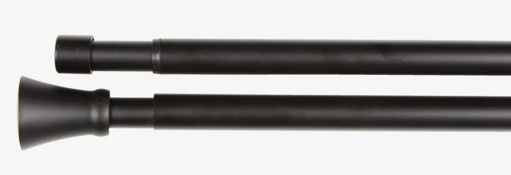 Barras Y Rieles Para Cortinas>JYSK CONEBarra de cortina doble CONE 200-340cm Negro