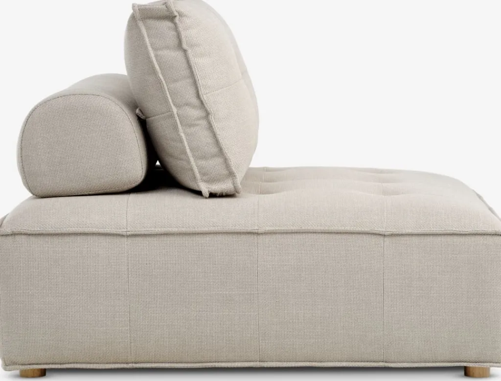 Sillones>JYSK DAGSTRUPPuf DAGSTRUP con respaldo tela beis