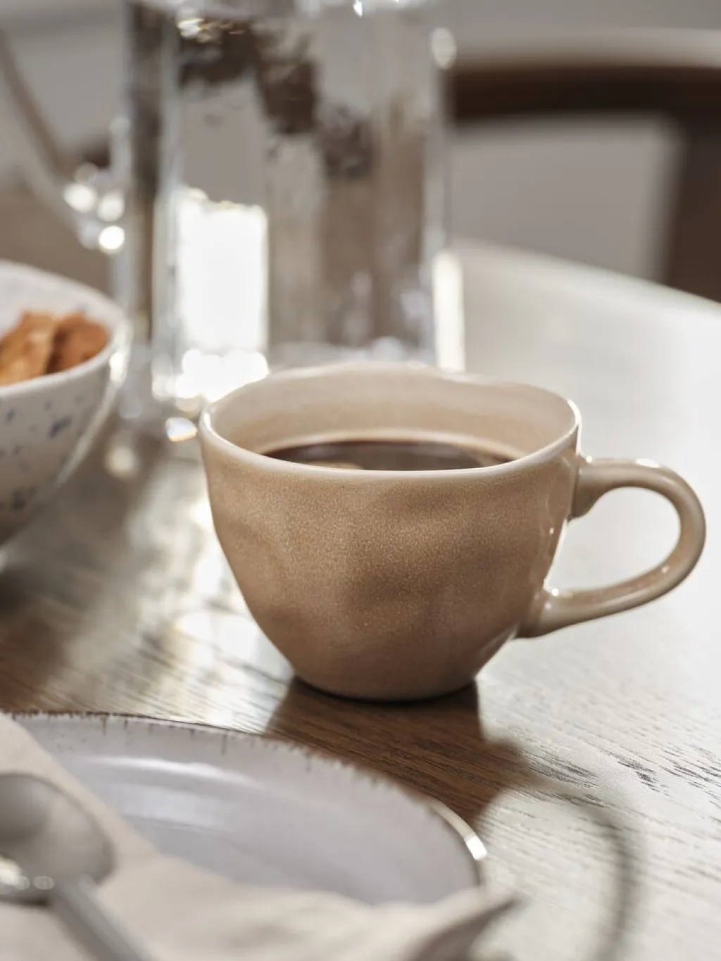 Vasos Y Tazas>JYSK DETMERTaza DETMER Ø9xA7cm 22cl gres porcelánico beis