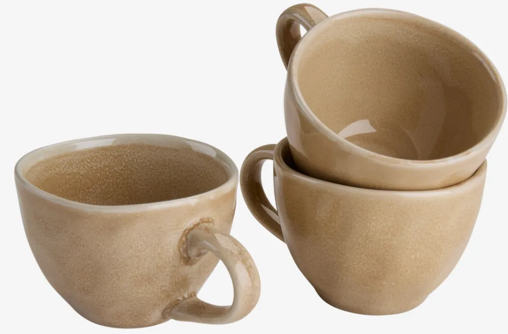 Vasos Y Tazas>JYSK DETMERTaza DETMER Ø9xA7cm 22cl gres porcelánico beis