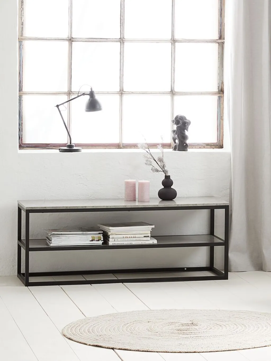 Muebles De TV>JYSK DOKKEDALMueble TV DOKKEDAL 1 estante color hormigón/negro
