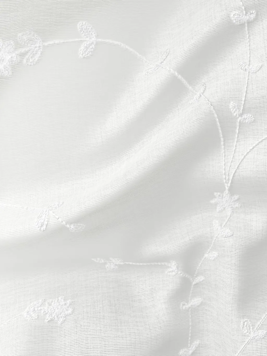 Gasa>JYSK DOLMACortina DOLMA 1x140x245 bordada blanco crudo Blanco roto