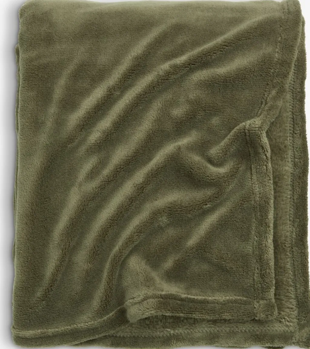 Mantas>JYSK DRAGEHODEManta de forro polar DRAGEHODE 140x200 Oliva oscuro
