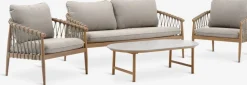 Conjuntos Mesa Y Sillas De Jardín|Muebles De Jardín>JUTLANDIA DRUMMEHOLMConjunto muebles jardín DRUMMEHOLM 5 plazas natural