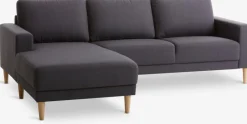2 Plazas|3 Plazas>JYSK EGENSESofá EGENSE chaise longue tela Gris oscuro