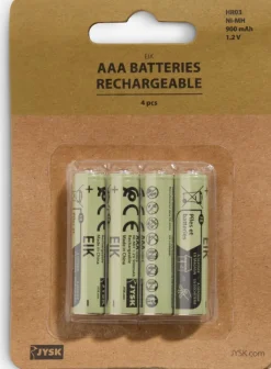 Pilas|Pilas>JYSK EIKPilas recargables EIK AAA 4 unidades