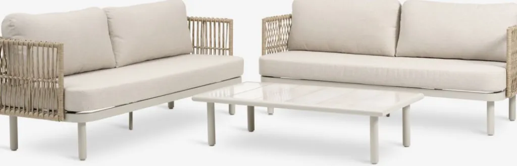 Conjuntos Mesa Y Sillas De Jardín|Muebles De Jardín>JUTLANDIA EJLBYConjunto muebles jardín EJLBY 5 plazas beis