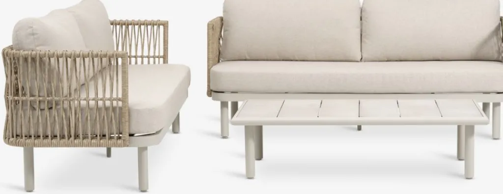 Conjuntos Mesa Y Sillas De Jardín|Muebles De Jardín>JUTLANDIA EJLBYConjunto muebles jardín EJLBY 5 plazas beis
