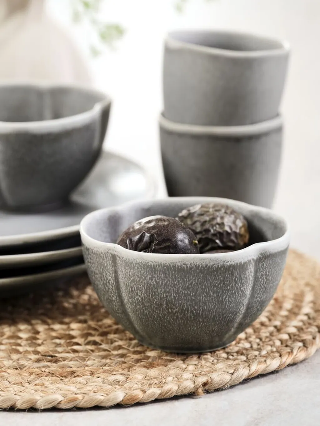 Platos, Boles Y Cubiertos>JYSK EJLIFBol EJLIF Ø12xA7cm Gris claro