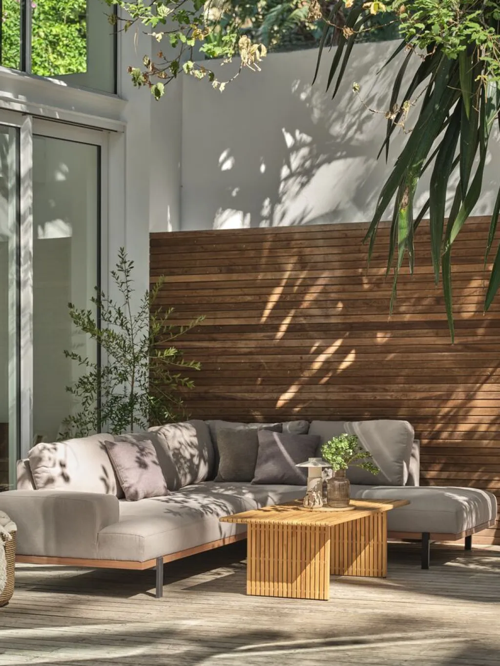 Muebles De Jardín>JYSK ELLEKILDESofá de exterior ELLEKILDE 5 plazas 4 estaciones topo