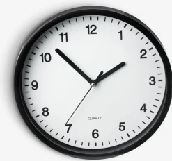 Relojes>JYSK ELVARTReloj de pared ELVART Ø23cm negro/blanco