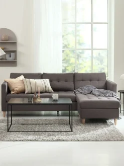 2 Plazas|3 Plazas>JYSK FALSLEVSofá FALSLEV chaise longue tela Gris