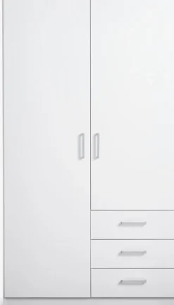 Armarios|Todos Los Armarios>JYSK FANDRUPArmario FANDRUP 97x176 2 puertas 3 cajones Blanco