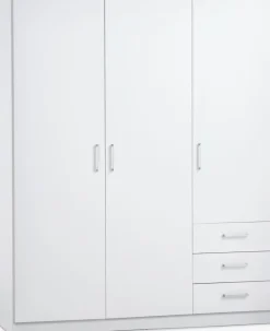 Armarios|Todos Los Armarios>JYSK FANDRUPArmario FANDRUP 145x176 3 puertas 3 cajones Blanco